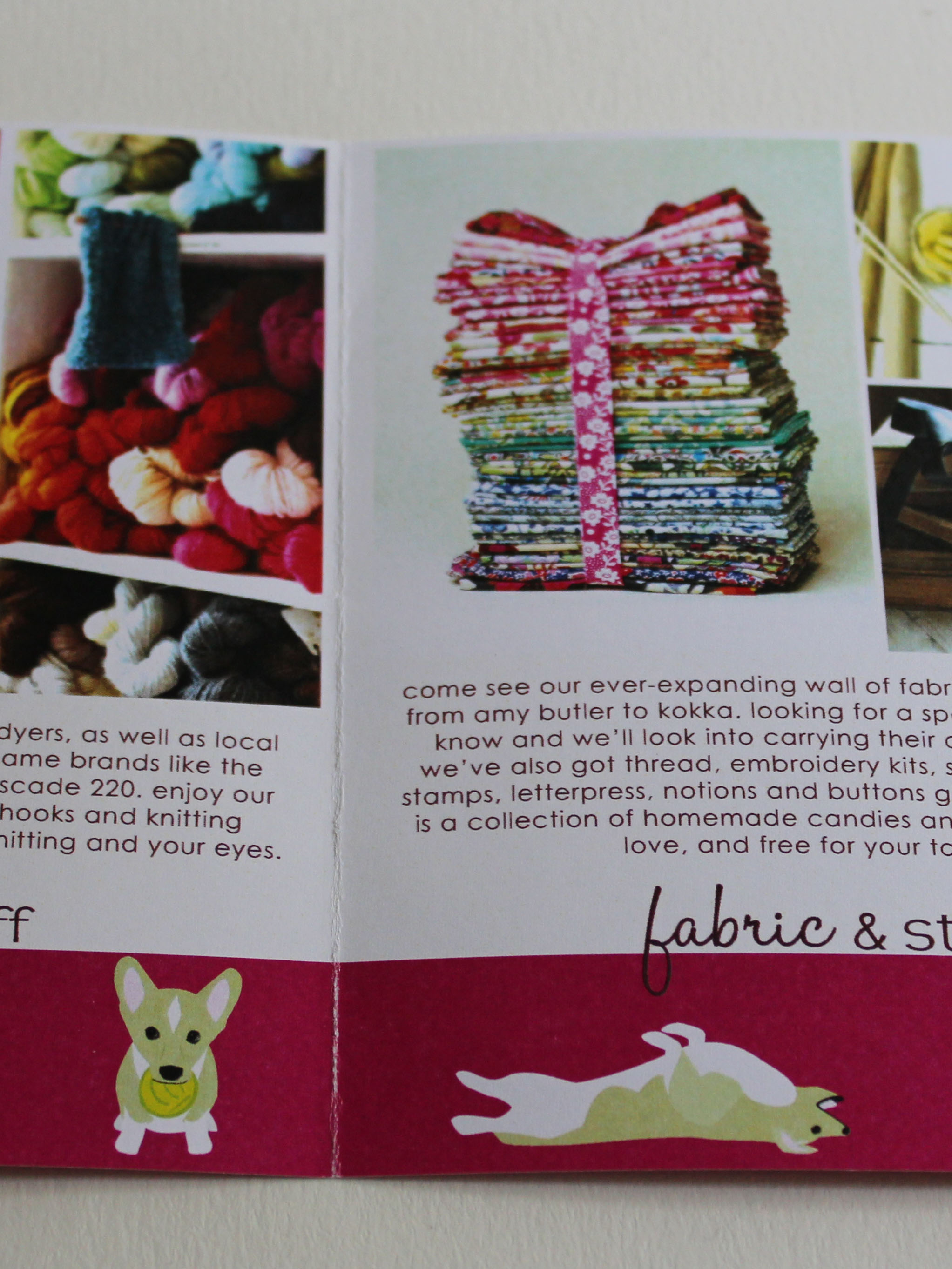 Knits & Stuff Brochure Inside Detail