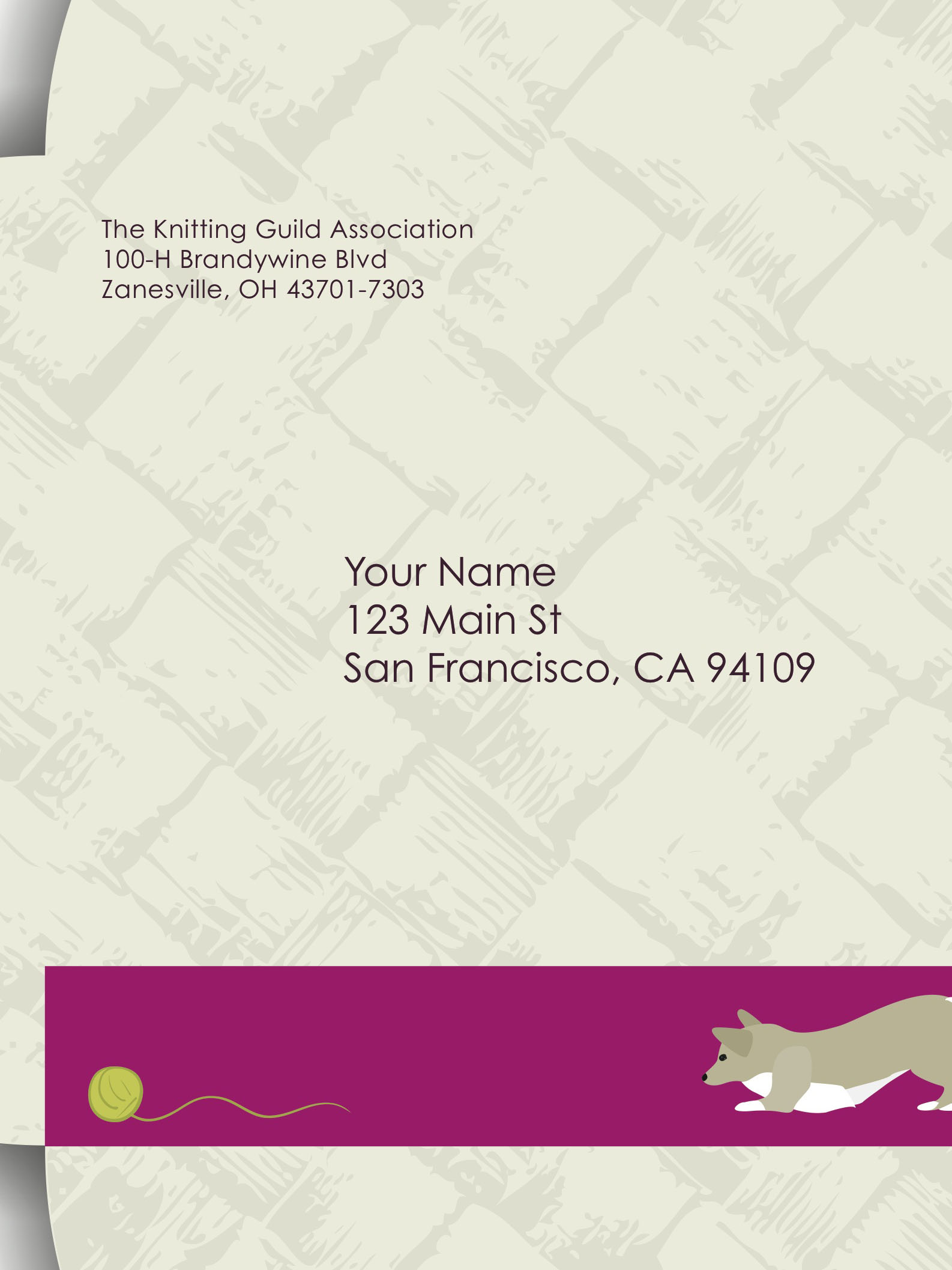 Knits & Stuff Special Event Invitation Outside